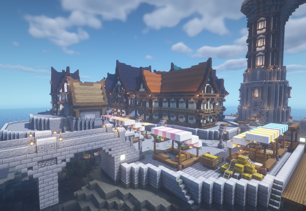 阳光下的津岛街区景观