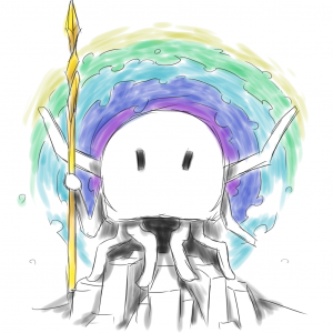 飞天无痕之神的画像，由麻瓜（ID:MEGARIGEL）绘制。