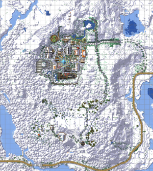 雪町南部俯视视角