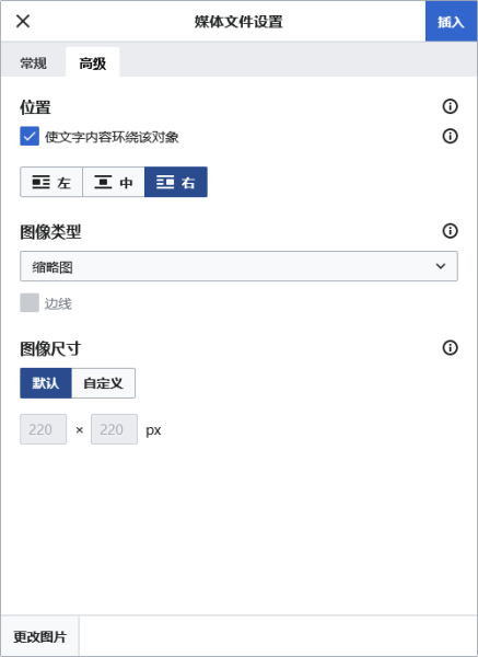 文件:VisualEditor-media tool-advanced settings.png