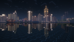 邕林屿天际线的夜景