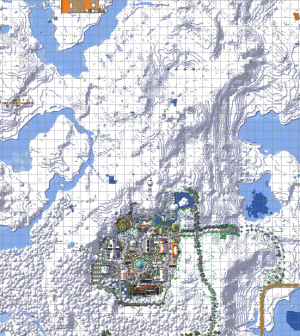 雪町北部俯视视角