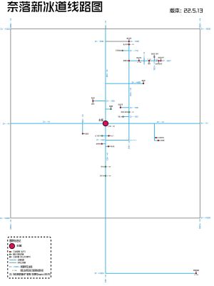 这是一张奈落洲的冰道的地图