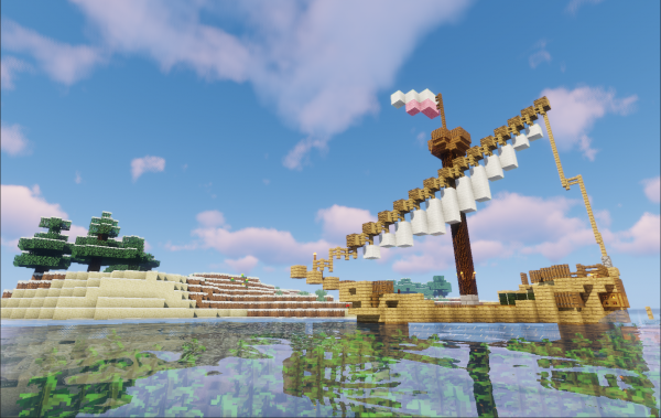 雪樱港的一艘无名小船。为方便打渔和小范围航海，樱边人们制作了这艘小船，而不是驾驶有些笨重的“五月樱”号。